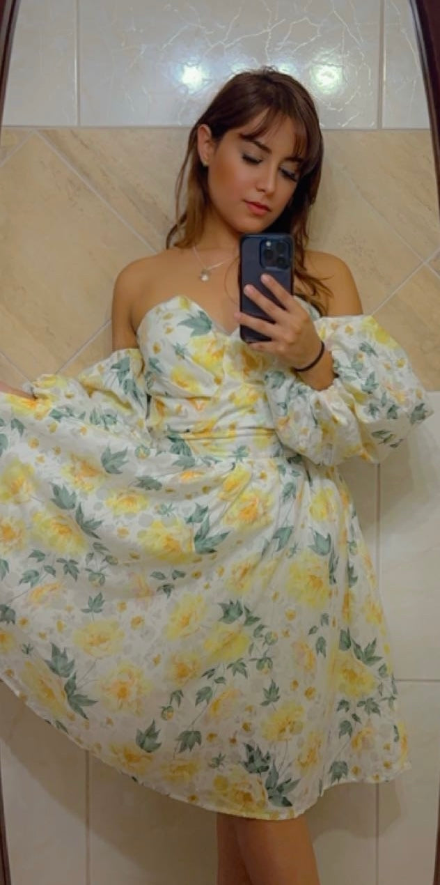 Yellow Floral dress