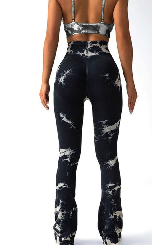 Flare tye dye leggings