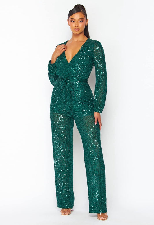 Green jumpsuit