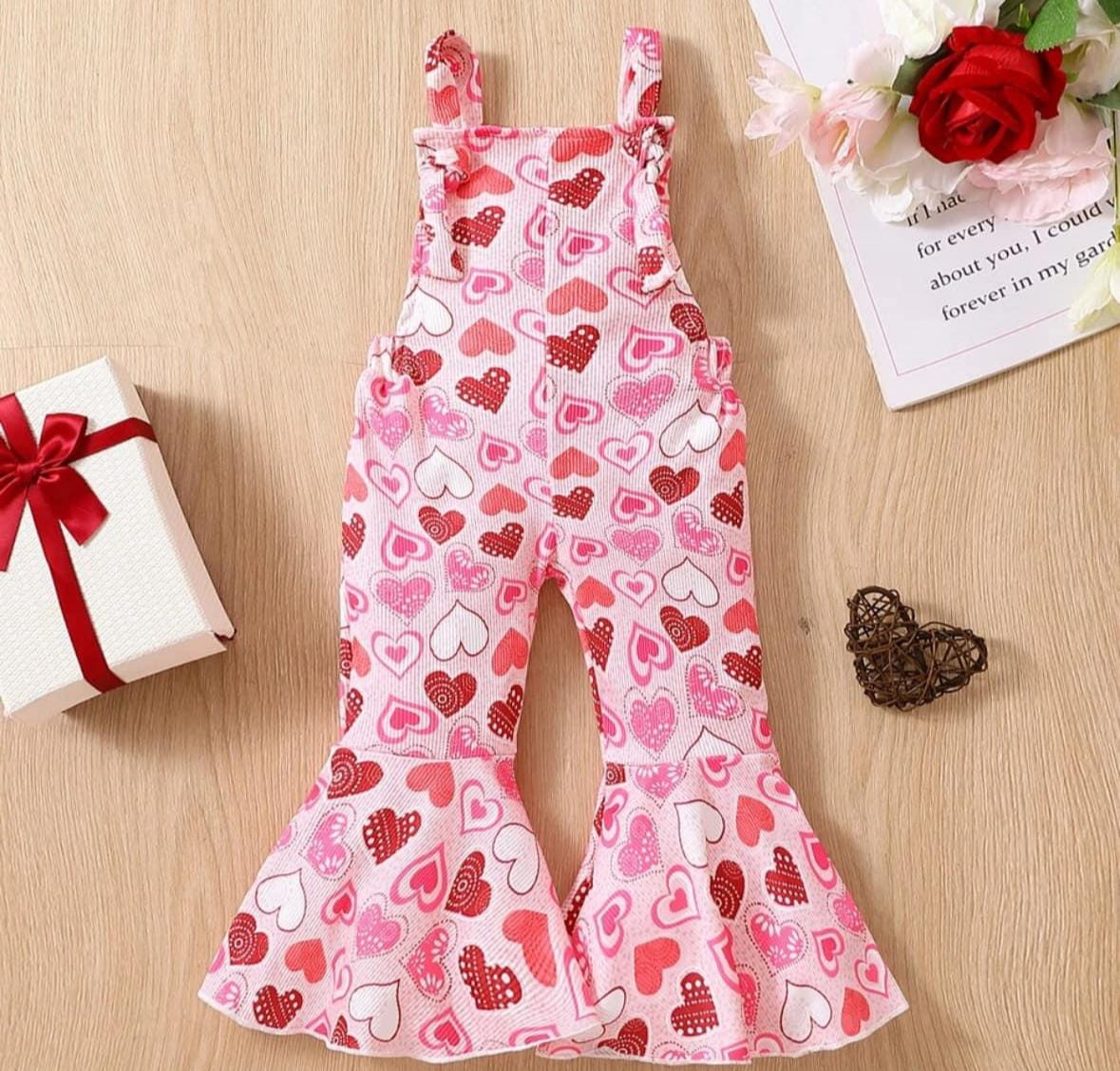 Heart printed jumpsuit